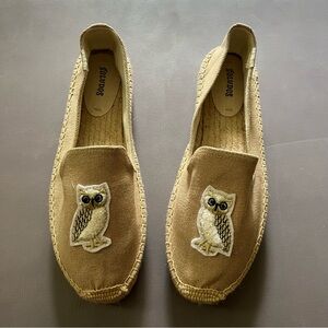 Brand New Soludos Gilded Owl Smoking Espadrilles in size US 9.5/EU 40